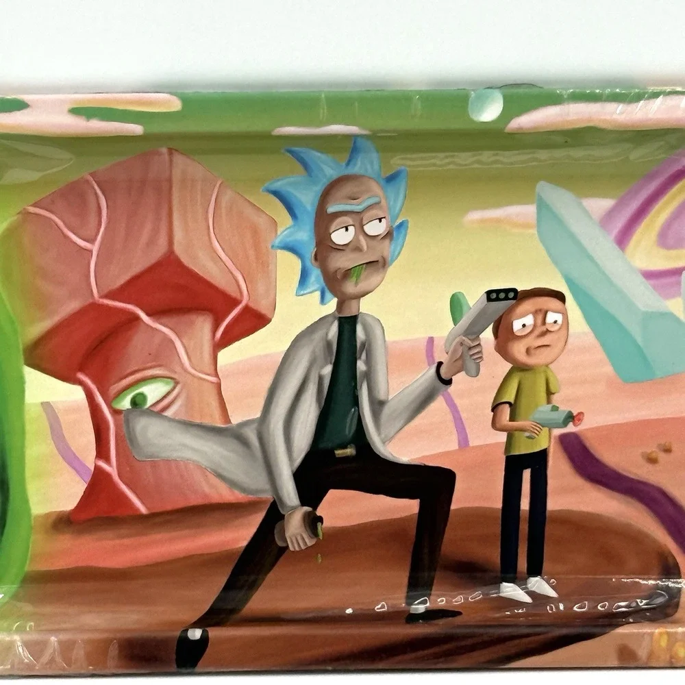 Rick & Morty Grinder‎ Rolling Tray Metal Lightweight Gifting NEW